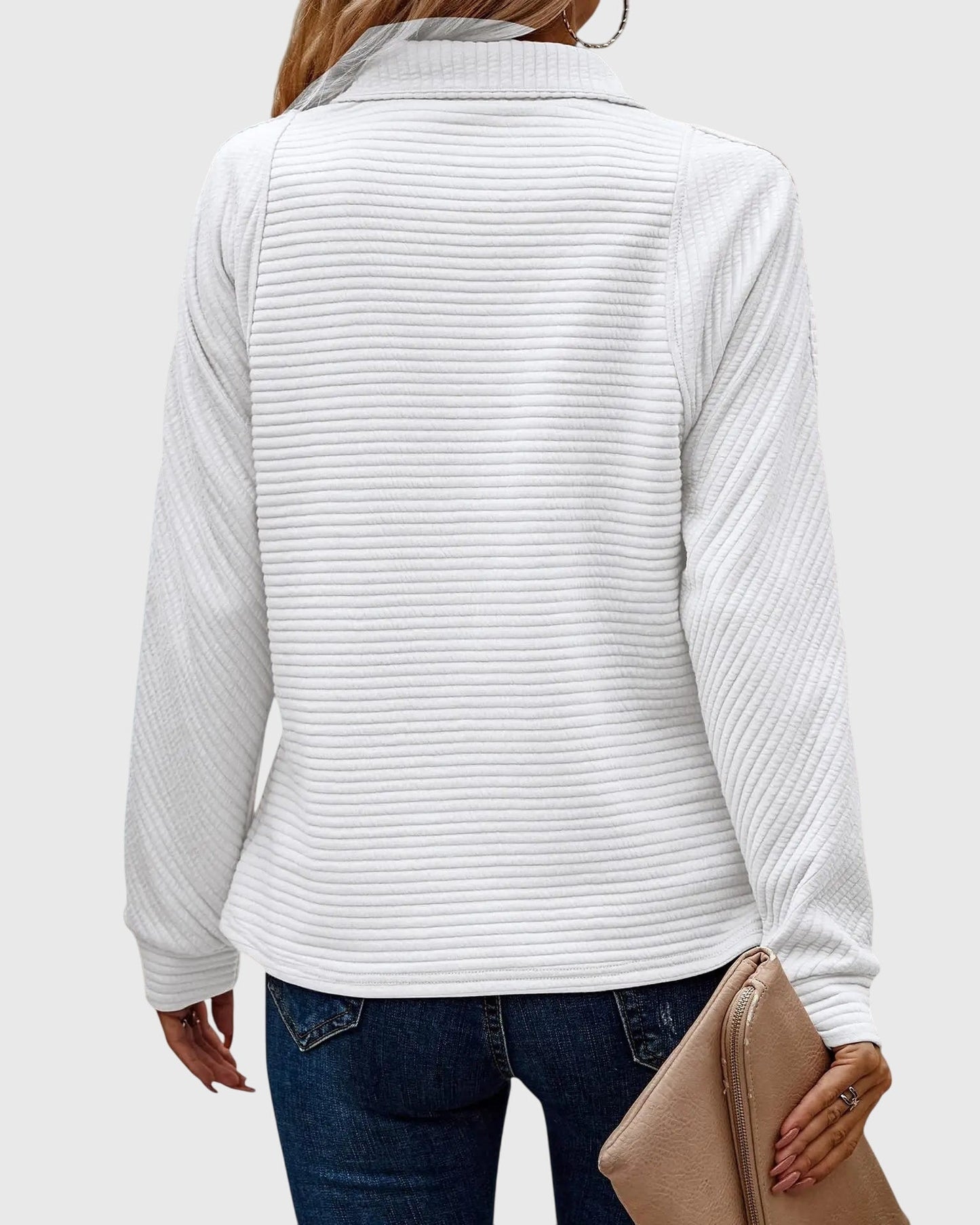 Abigail - Elegant sweater med lynlås