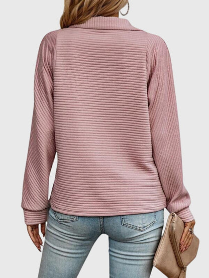 Abigail - Elegant sweater med lynlås