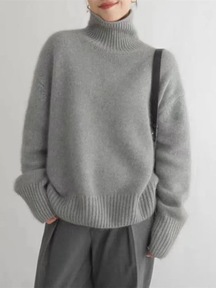 Lin | Rullekravepullover