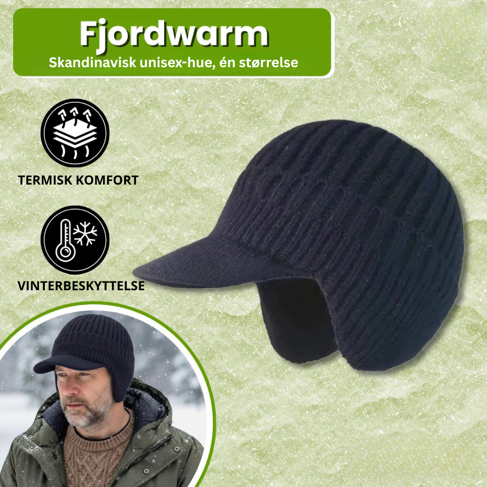 Fjordwarm – Skandinavisk Vinterhue Med Høreværn (unisex, én størrelse passer alle)