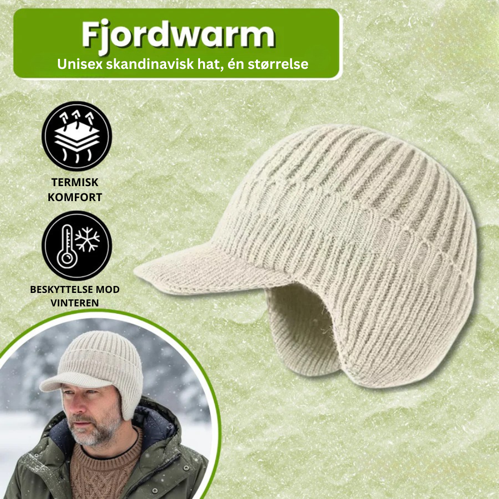 Fjordwarm – Skandinavisk Vinterhue Med Høreværn (unisex, én størrelse passer alle)