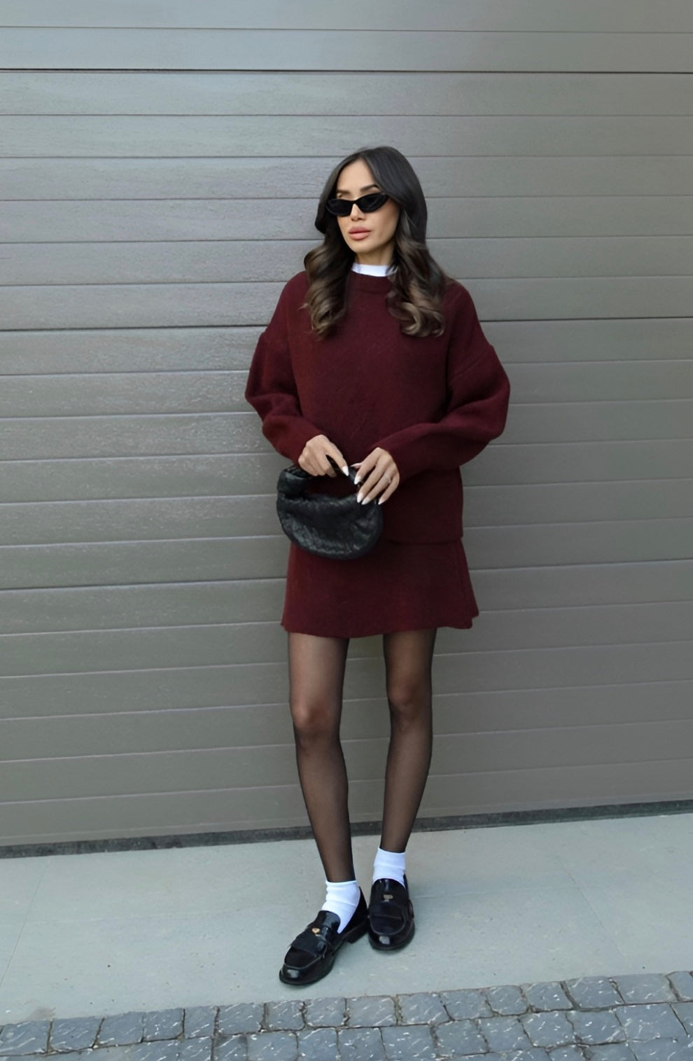 María™ Striksæt – sweater & nederdel