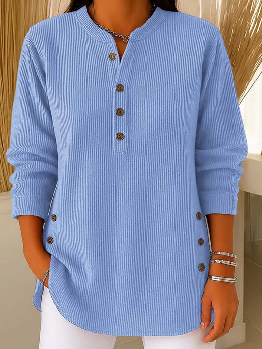 Lilia | Sweater Med Diskrete Knapdetaljer