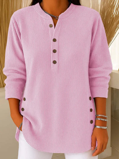 Lilia | Sweater Med Diskrete Knapdetaljer