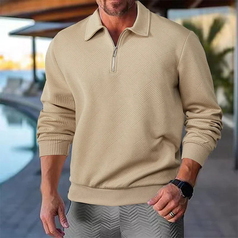 Emil | Herre Poloshirt med Sildebensmønster