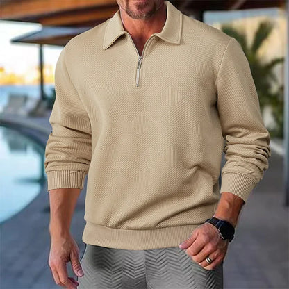 Emil | Herre Poloshirt med Sildebensmønster