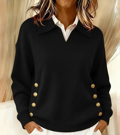 Narzo | Blød sweater med elegant krave