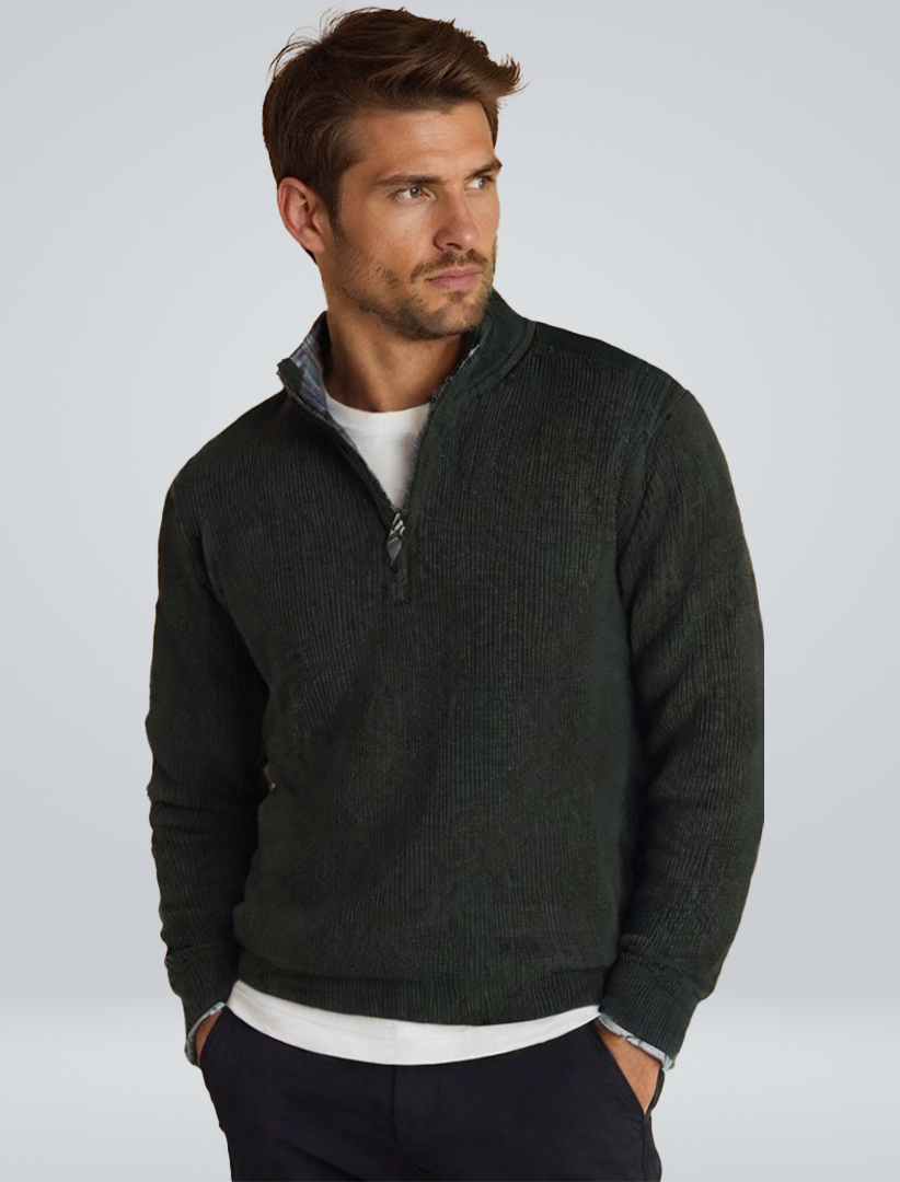 Patrick | Strikket sweater med lynlås