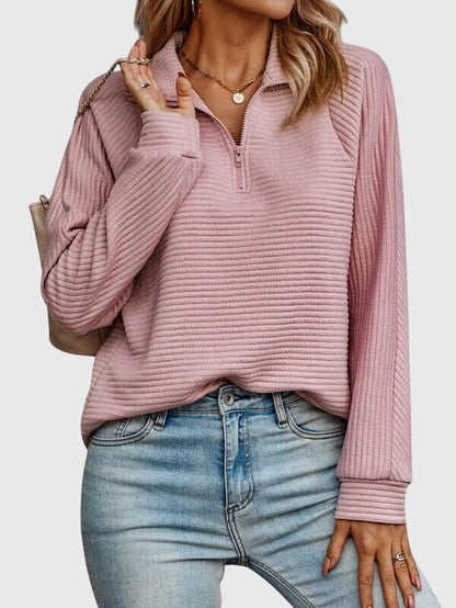 Abigail - Elegant sweater med lynlås