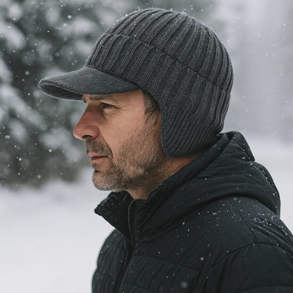 Fjordwarm – Skandinavisk Vinterhue Med Høreværn (unisex, én størrelse passer alle)