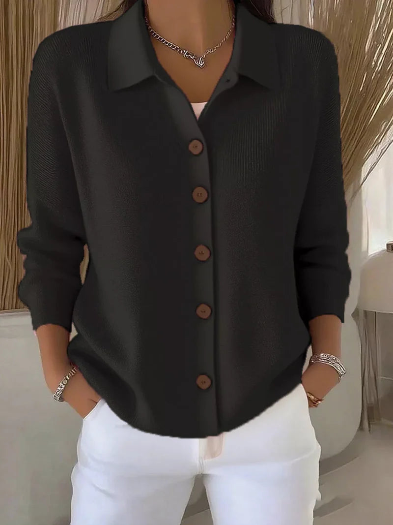 Mila | Klassisk Strikket Cardigan Med Knapper
