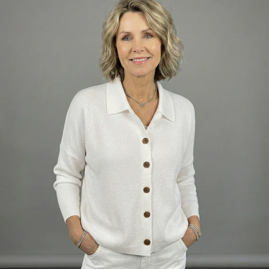 Mila | Klassisk Strikket Cardigan Med Knapper
