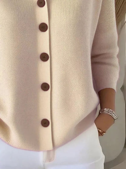 Mila | Klassisk Strikket Cardigan Med Knapper