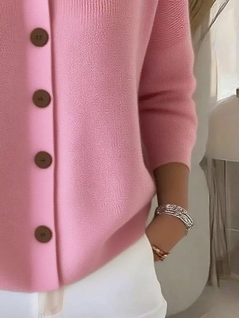 Mila | Klassisk Strikket Cardigan Med Knapper